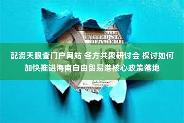 配资天眼查门户网站 各方共聚研讨会 探讨如何加快推进海南自由贸易港核心政策落地