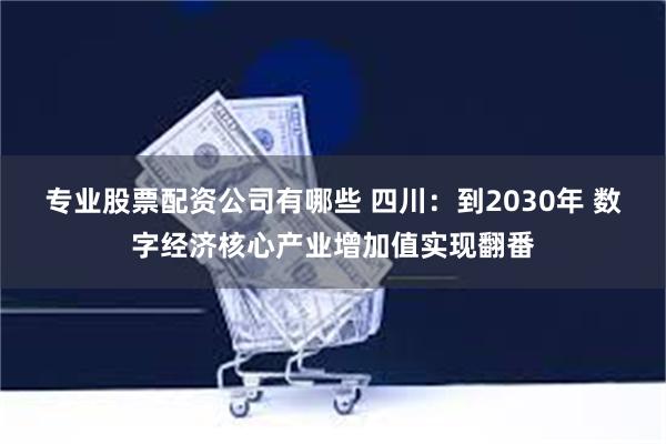 专业股票配资公司有哪些 四川：到2030年 数字经济核心产业增加值实现翻番