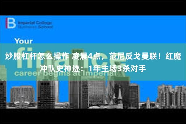 炒股杠杆怎么操作 凌晨4点，范尼反戈曼联！红魔冲队史神迹：1年主场3杀对手